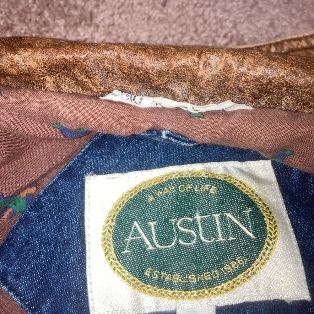 Vintage Denim and Leather Jacket - Picture 5 of 8